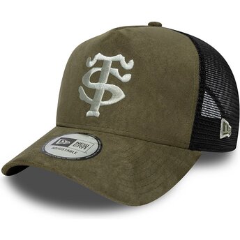 Sapkák ívelt zöld snapback E Frame Faux Suede Stade Toulousain Top 14 New Era
