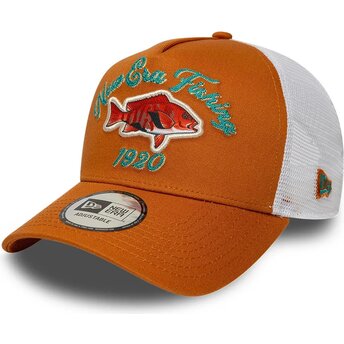 Sapkák ívelt narancssárga snapback A Frame Fishing New Era