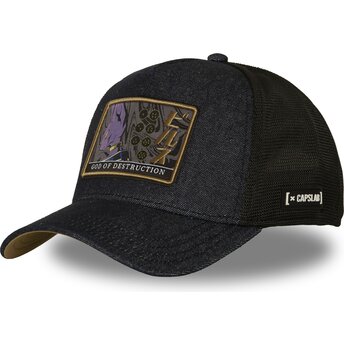 Sapkák ívelt sötétkék snapback DBS9 DES Beerus Dragon Ball Capslab