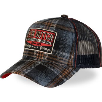Sapkák ívelt sötétkék snapback CAR09 Von Dutch