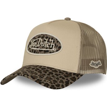 Sapkák ívelt bézs snapback CLA10 Von Dutch