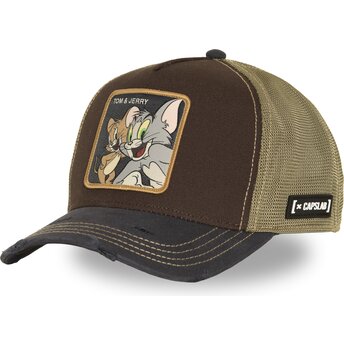 Sapkák ívelt barna snapback TAJ9 JAT Tom és Jerry Looney Tunes Capslab