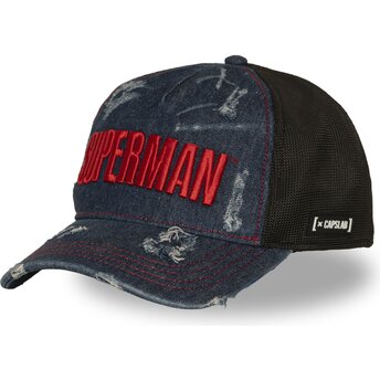 Sapkák ívelt sötétkék snapback DC12 BLUE Superman DC Comics Capslab