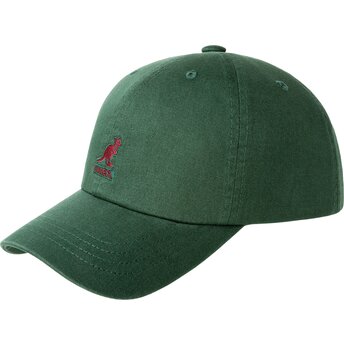 Sapkák ívelt zöld állítható Washed Baseball Algae Kangol