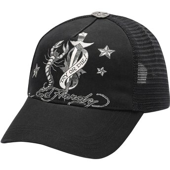 Sapkák ívelt fekete snapback Dagger Scorpion Ed Hardy