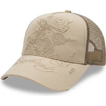 Sapkák ívelt khaki snapback Outline Ed Hardy
