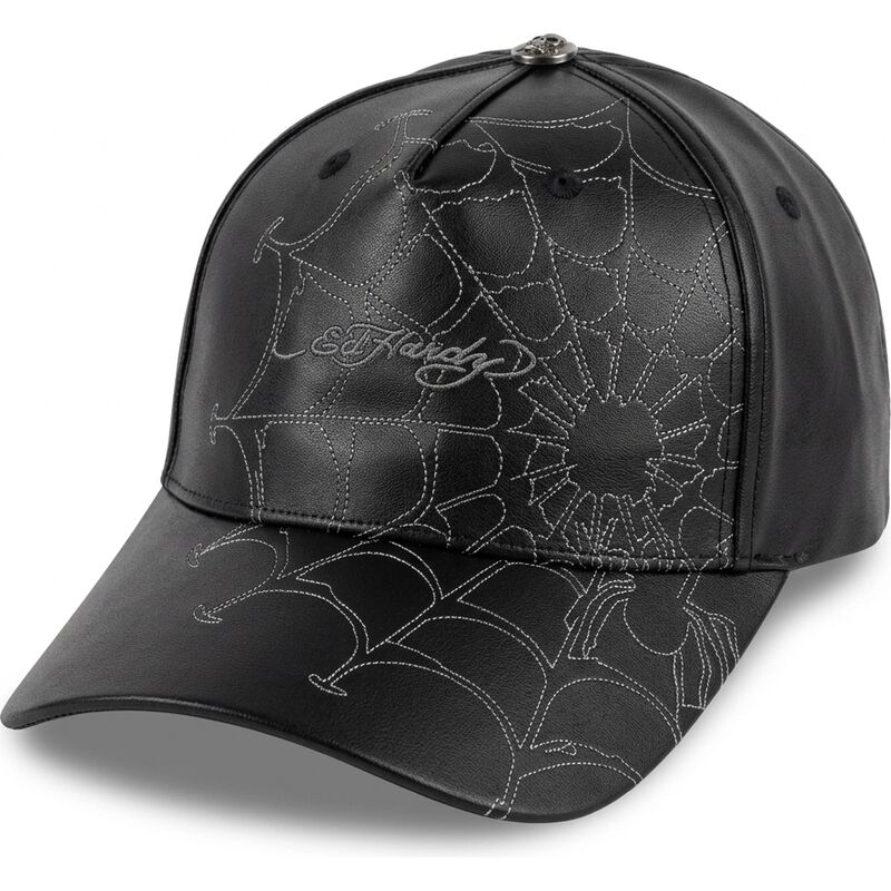 sapkak-ivelt-fekete-allithato-spiderweb-pu-leather-ed-hardy