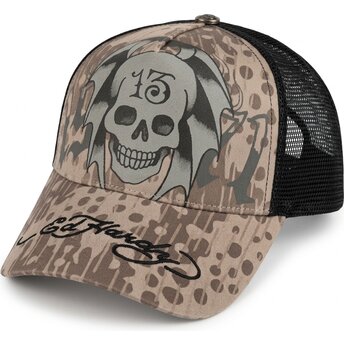 Sapkák ívelt szürke snapback 13 Skull Ed Hardy