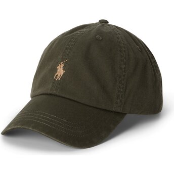 Sapkák ívelt zöld állítható Cotton Chino Classic Sport Polo Ralph Lauren