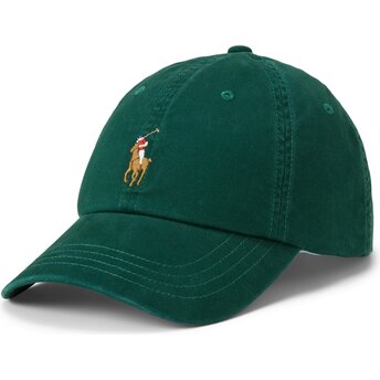 Sapkák ívelt zöld állítható Classic Sport College Green Polo Ralph Lauren