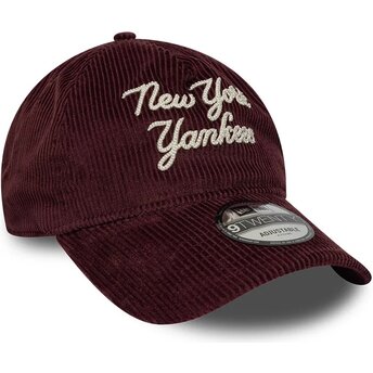 Sapkák ívelt piros állítható 9TWENTY A Frame Cord Script New York Yankees MLB New Era