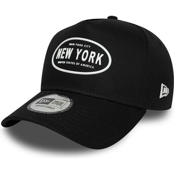 Sapkák ívelt fekete snapback 9FORTY E Frame Rubber New York New Era