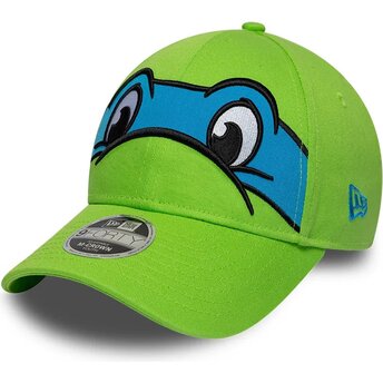Sapkák ívelt zöld snapback gyereknek 9FORTY M-Crown Face Leonardo Tortugas Ninja New Era