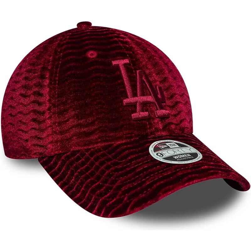 sapkak-ivelt-piros-allithato-9forty-velour-los-angeles-dodgers-mlb-new-era
