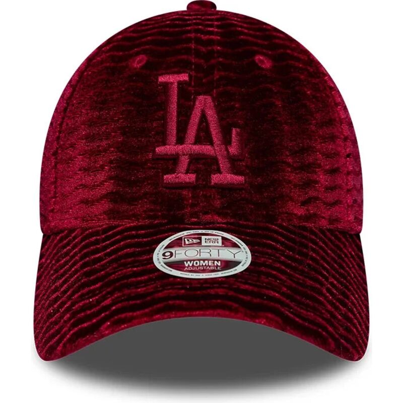 sapkak-ivelt-piros-allithato-9forty-velour-los-angeles-dodgers-mlb-new-era