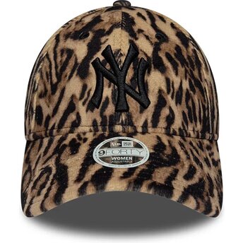 Sapkák ívelt leopárdmintás állítható 9FORTY Ocelot Print New York Yankees MLB New Era