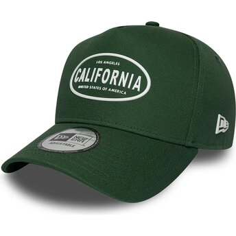 Sapkák ívelt zöld snapback 9FORTY E Frame Rubber California Los Angeles New Era