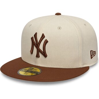 Sapkák lapos bézs illesztett 59FIFTY League Essential New York Yankees MLB New Era