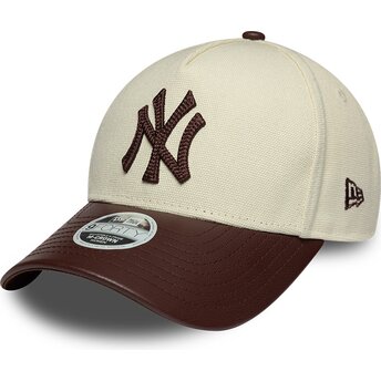 Sapkák ívelt bézs állítható 9FORTY M-Crown Fabric Mix New York Yankees MLB New Era
