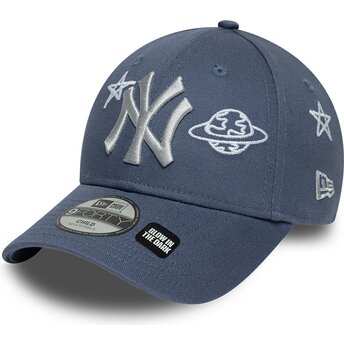Sapkák ívelt kék állítható gyereknek 9FORTY Space Glow In The Dark New York Yankees MLB New Era
