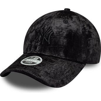 Sapkák ívelt fekete állítható 9FORTY Pattern Velour New York Yankees MLB New Era