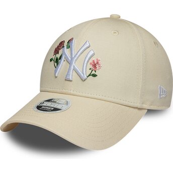 Sapkák ívelt bézs snapback 9FORTY Rose Sequin New York Yankees MLB New Era