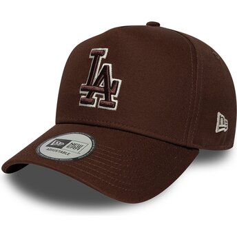 Sapkák ívelt barna snapback 9FORTY E Frame Team Outline Los Angeles Dodgers MLB New Era