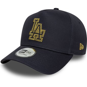 Sapkák ívelt sötétkék snapback 9FORTY dorado E Frame Metallic Outline Los Angeles Dodgers MLB New Era