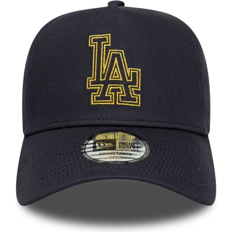 sapkak-ivelt-sotetkek-snapback-9forty-dorado-e-frame-metallic-outline-los-angeles-dodgers-mlb-new-era