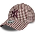 sapkak-ivelt-piros-allithato-9forty-m-crown-houndstooth-new-york-yankees-mlb-new-era