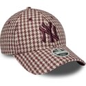 sapkak-ivelt-piros-allithato-9forty-m-crown-houndstooth-new-york-yankees-mlb-new-era