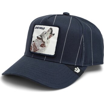 Sapkák ívelt sötétkék snapback Pinstripe Lone Wolf Playmakers The Farm Goorin Bros.