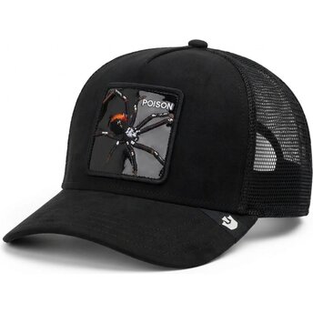 Sapkák ívelt fekete snapback Black Out Spider Blackened Metallic Poison The Farm Goorin Bros.
