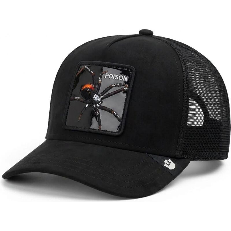 sapkak-ivelt-fekete-snapback-black-out-spider-blackened-metallic-poison-the-farm-goorin-bros
