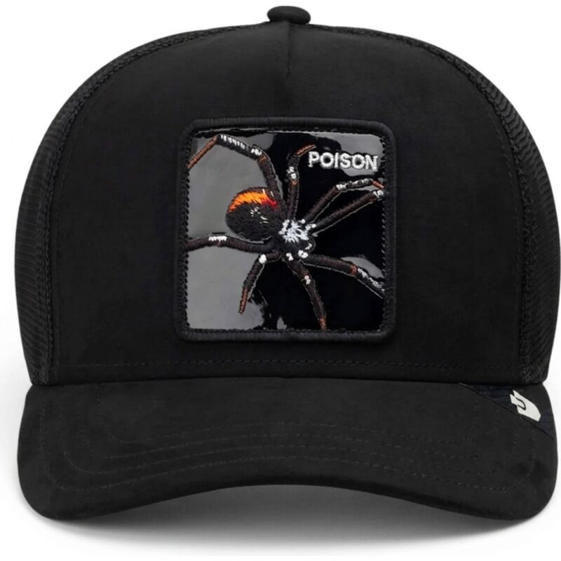 sapkak-ivelt-fekete-snapback-black-out-spider-blackened-metallic-poison-the-farm-goorin-bros