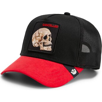Sapkák ívelt fekete snapback Cancelled Skull Microsuede The Farm Goorin Bros.
