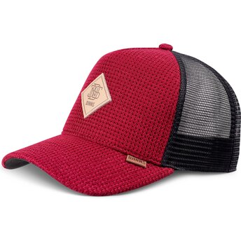 Sapkák ívelt piros snapback HFT Knitted Fab Djinns