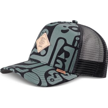 Sapkák ívelt zöld snapback HFT Denim Oracle Djinns