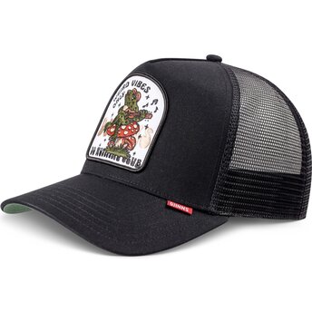 Sapkák ívelt fekete snapback HFT Do Nothing Club Weird Vibes Frog Djinns