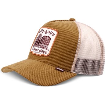 Sapkák ívelt barna snapback HFT Lazy Days Djinns
