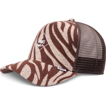 Sapkák ívelt barna snapback HFT Rubbertigerstripes Djinns