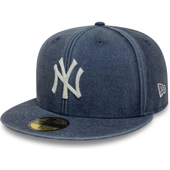 Sapkák lapos sötétkék illesztett 59FIFTY Washed New York Yankees MLB New Era