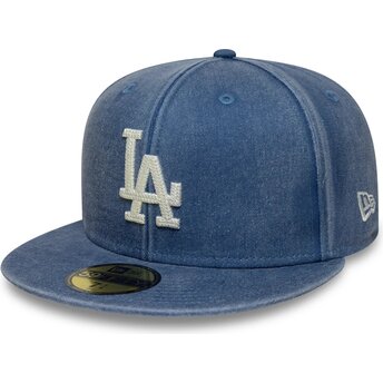 Sapkák lapos kék illesztett 59FIFTY Washed Los Angeles Dodgers MLB New Era