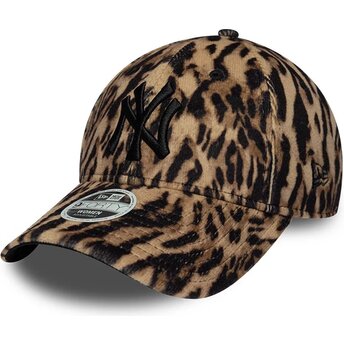 Sapkák ívelt leopárdmintás állítható 9FORTY Ocelot Print New York Yankees MLB New Era