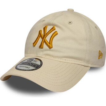 Sapkák ívelt bézs állítható dorado 9TWENTY League Essential New York Yankees MLB New Era