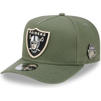 Sapkák ívelt zöld snapback 9FIFTY A Frame Precurved Side Pin Las Vegas Raiders NFL New Era
