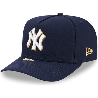 Sapkák ívelt sötétkék snapback 9FIFTY A Frame Precurved Visor Pin New York Yankees MLB New Era