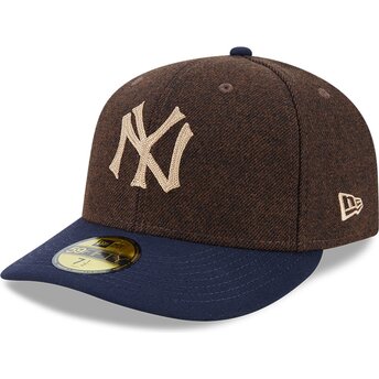 Sapkák ívelt barna illesztett 59FIFTY Precurved New York Yankees MLB New Era