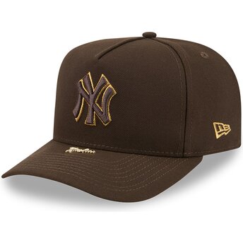 Sapkák ívelt barna snapback 9FIFTY A Frame Precurved Visor Pin New York Yankees MLB New Era