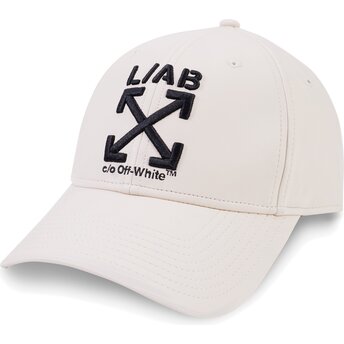 Sapkák ívelt bézs állítható Clamp Arrows PU Leather L/AB c/o Off-White™